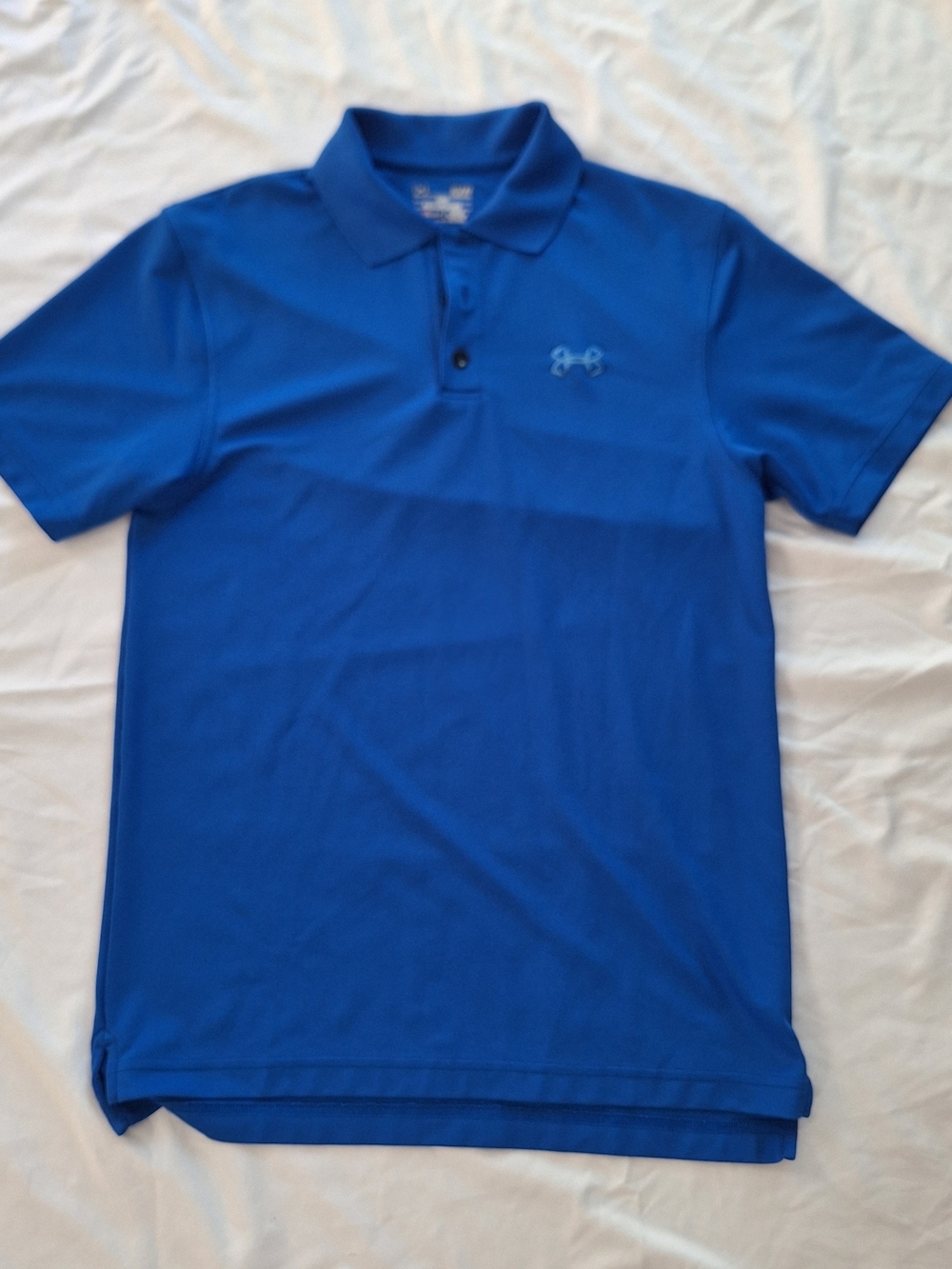 Under Armour HeatGear Polo Shirt Blue Men's S Loose Fit Lightweight Stretch